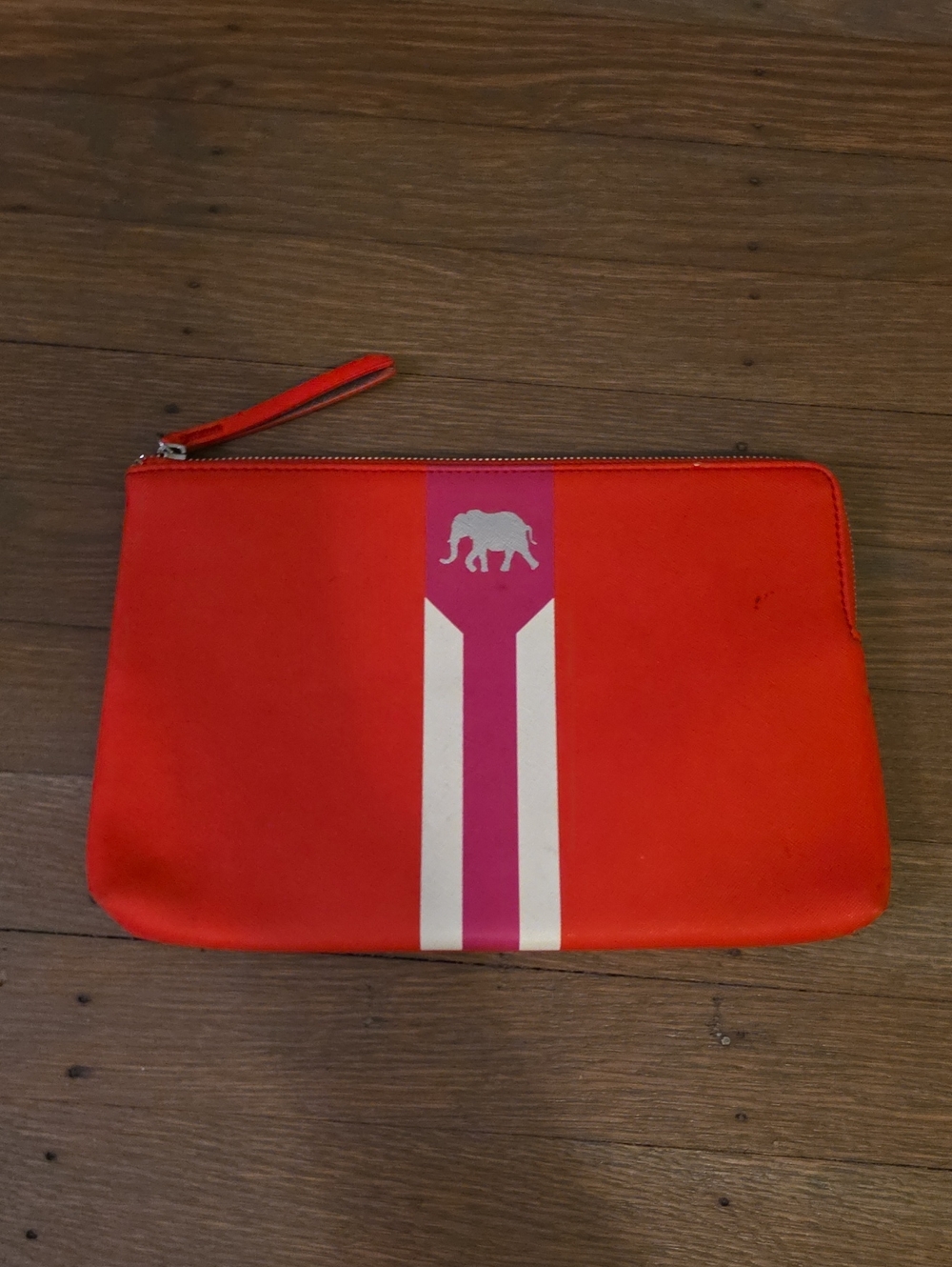 Stella & Dot : Capri Pouch with Pink and White Stripe